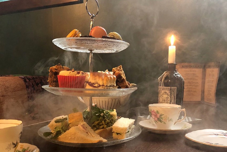 £14 for afternoon tea for two people, £19 to include a glass of Prosecco each at Apotheka, Ruddington