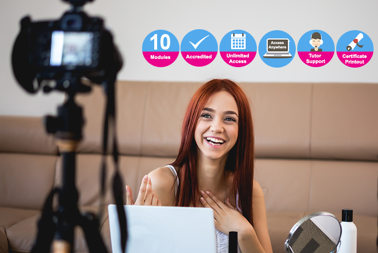 £19 instead of £299 (from New Skills Academy) for an accredited vlogging diploma – save 94%
