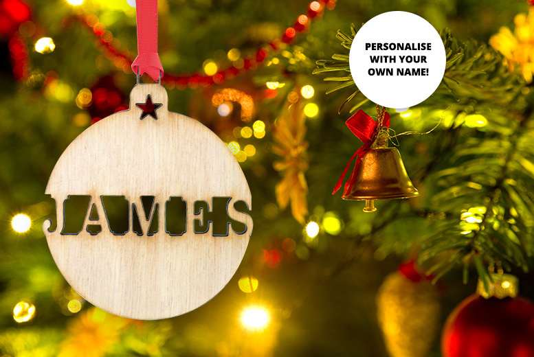 £1.99 instead of £11.82 (from Personalised Gifts Market) for two personalised wooden Christmas tree decorations, £2.99 for four, £3.99 for six –save up to 83%