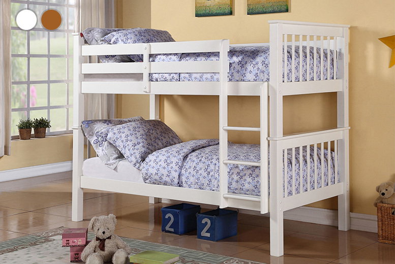 £249 instead of £699.99 (from StagStores) for a Devon bunk bed – choose from white or pine and save 64%
