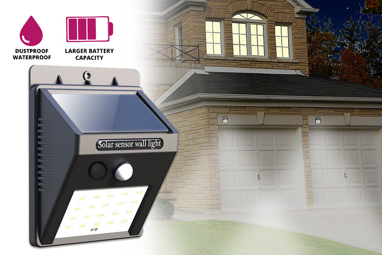 £7.99 instead of £37 (from Magic Trends) for one motion-activated solar security LED light, £13.99 for two or £19.99 for four lights – save up to 78%