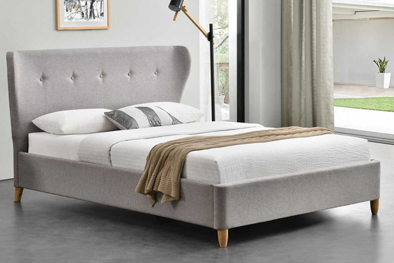 £199 instead of £219.01 (from Sale Beds) for a Kensington grey fabric winged double bed, or £219 for a king – save up to 37%