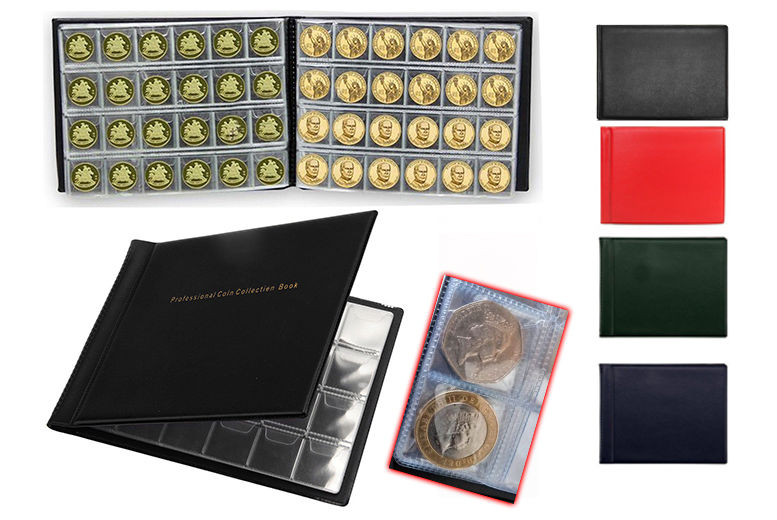 £2.99 instead of £14.99 for a coin collection album available in black, blue, green or red from TMD Global Ltd – save up to 80%